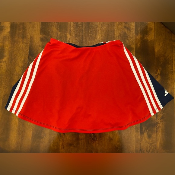 Girls Adidas Navy and Red Skort - Picture 1 of 4